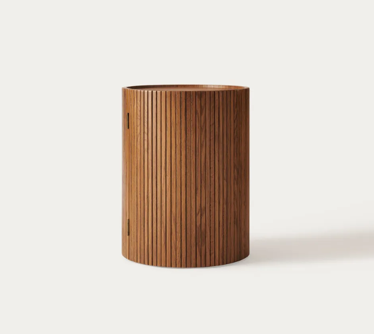 Signature Living Solid Oak Side Table 16 Inch Modern Wooden Accent Furniture