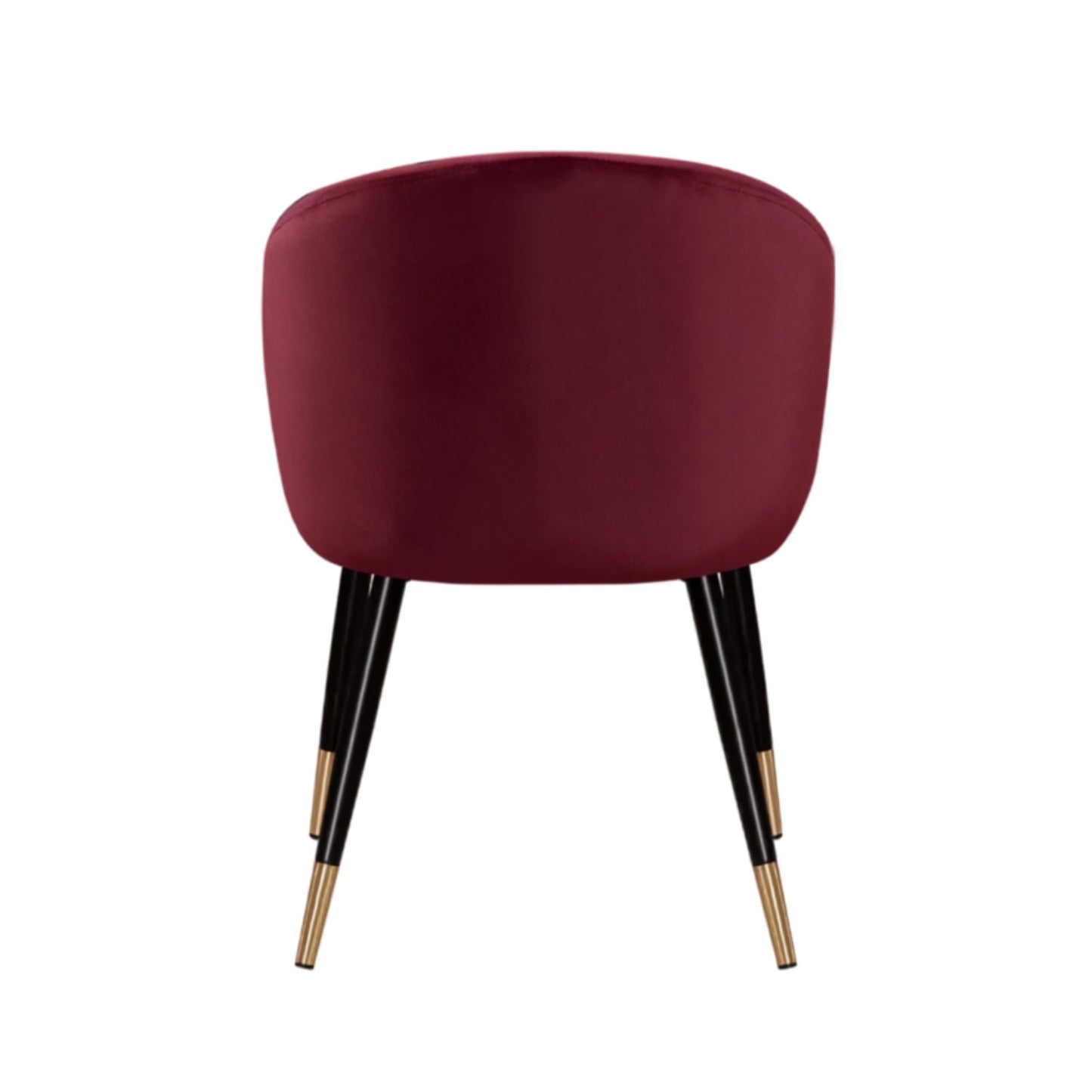 Signature Living Indoor Black Steel Dining Chair with Red Vinyl Upholstered Seat & Back