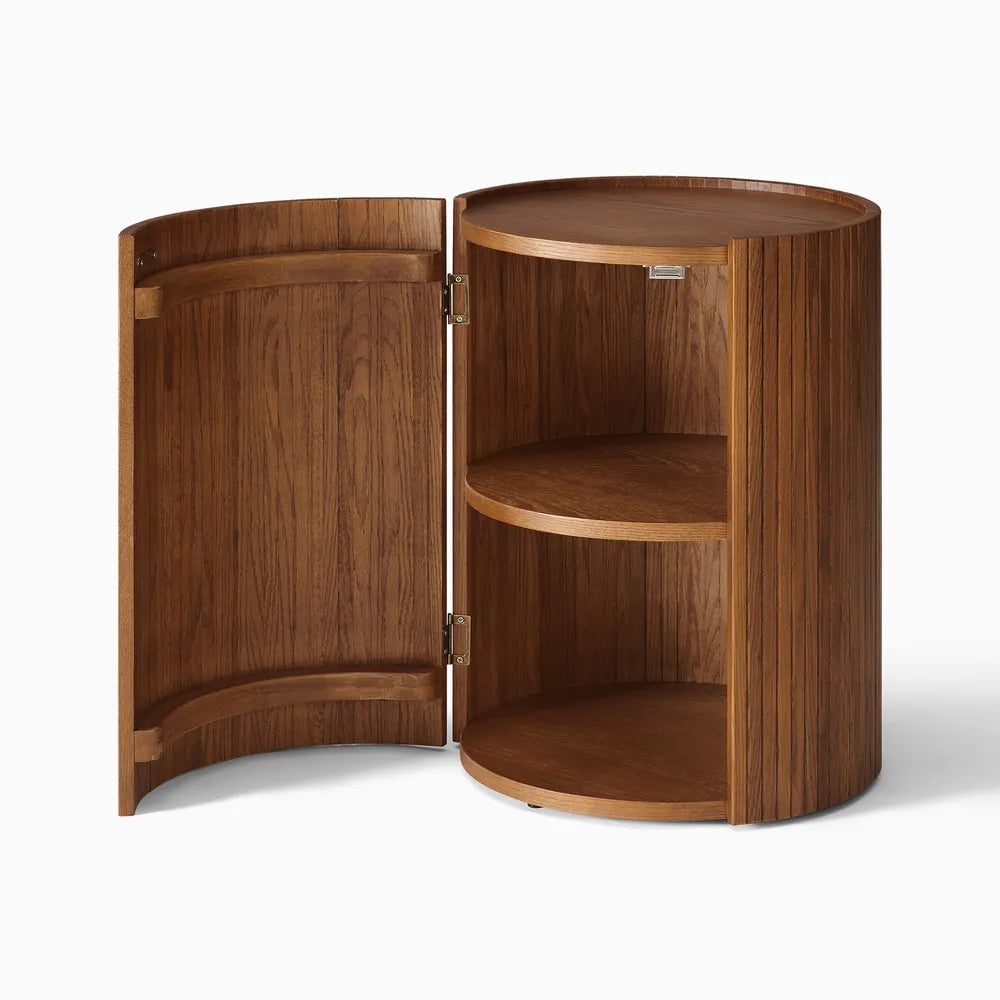 Signature Living Solid Oak Side Table 16 Inch Modern Wooden Accent Furniture