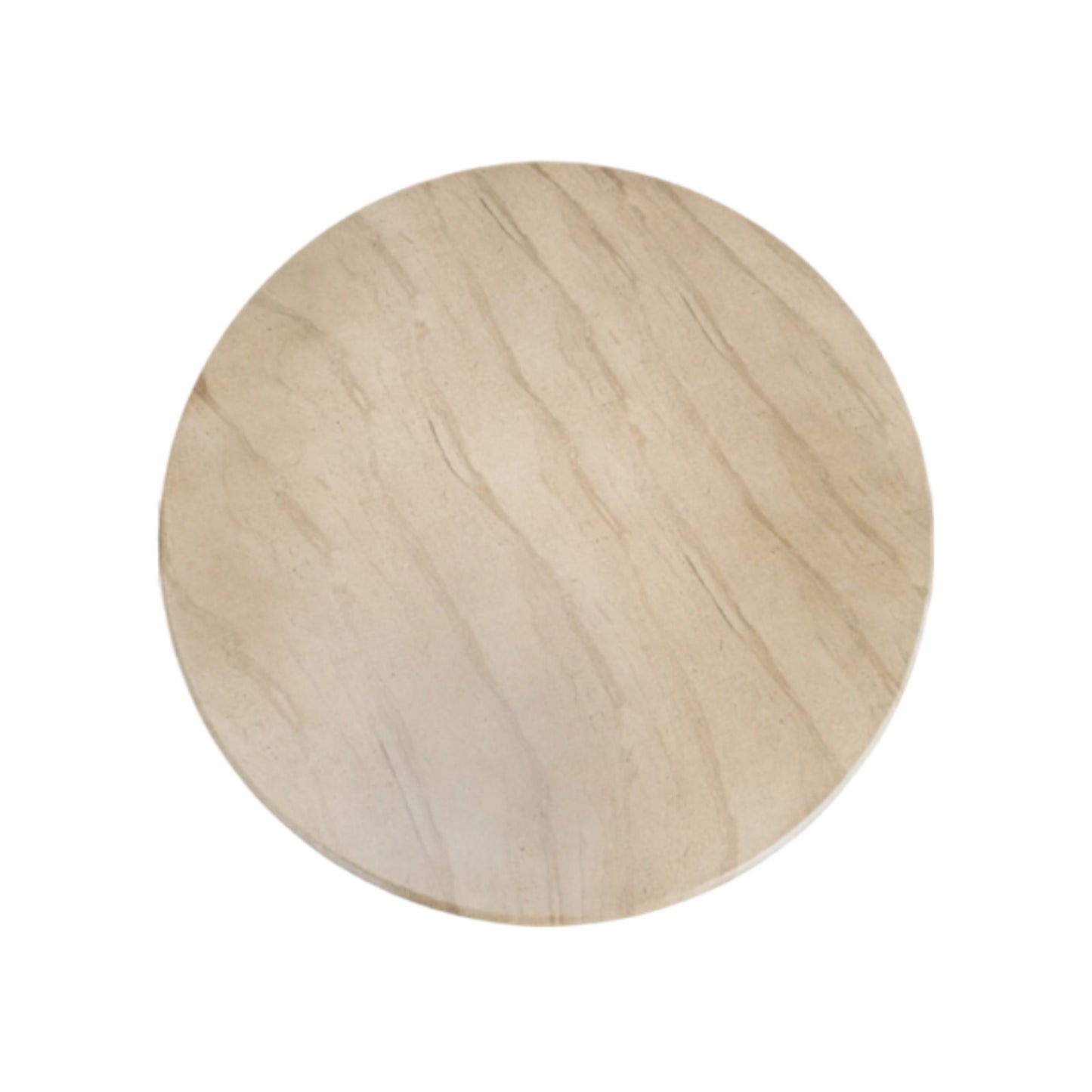 Signature Living 54" Round Dining Table with Stone-Effect Finish & Fluted Base