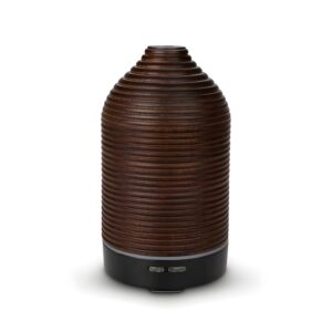 Wood Grain Aroma Diffuser 120ml – LED Humidifier