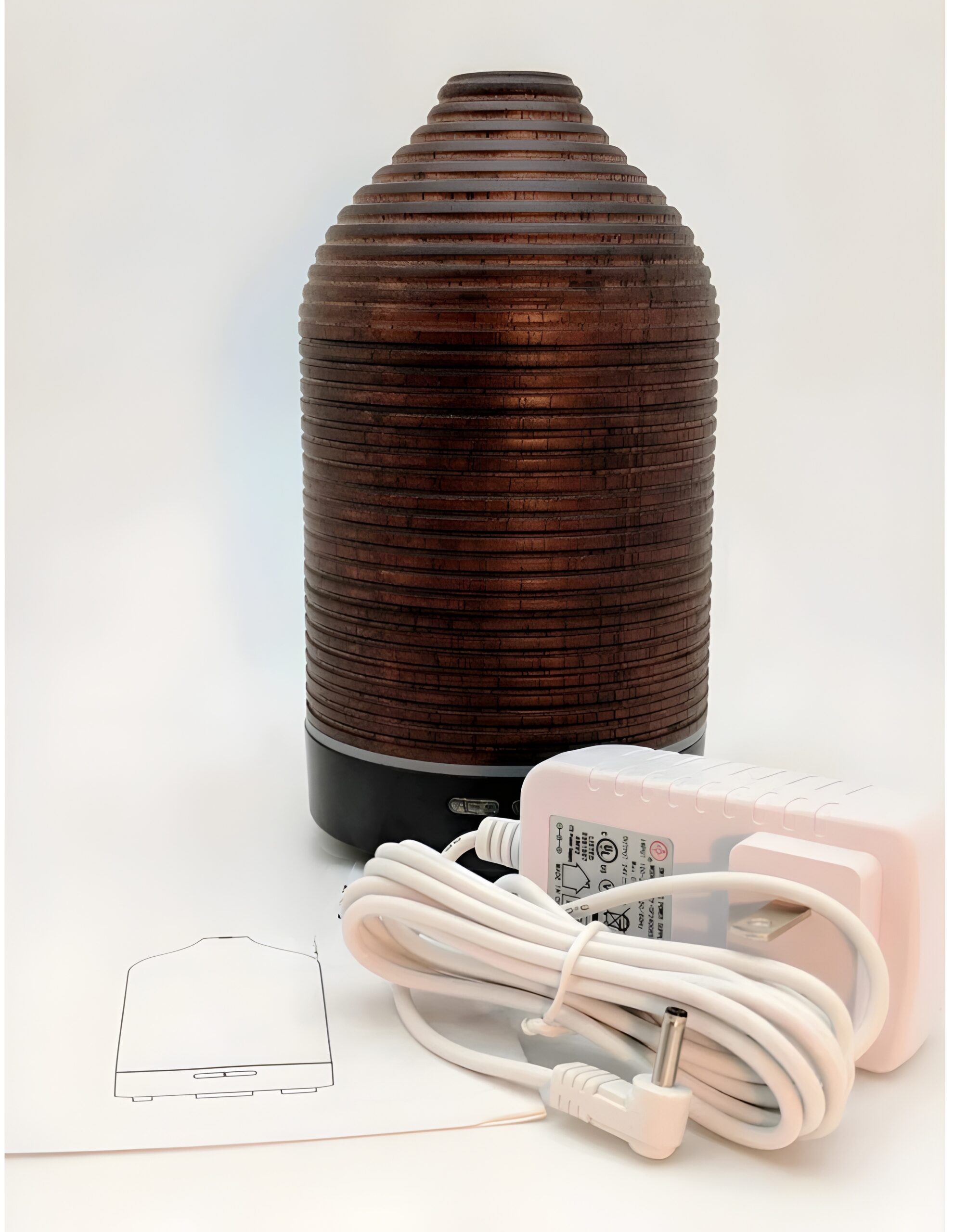 Wood Grain Aroma Diffuser 120ml – LED Humidifier - Image 4